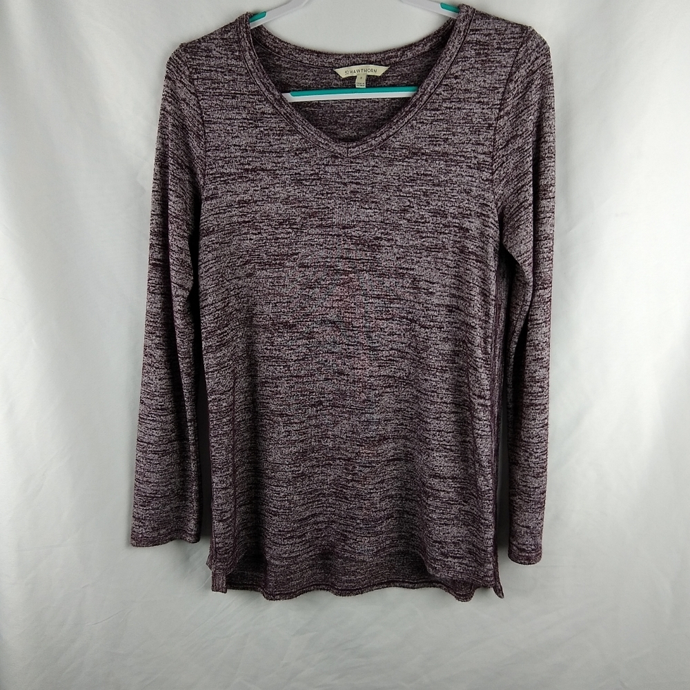 41 Hawthorn purple pullover sweater stitch fix MED
